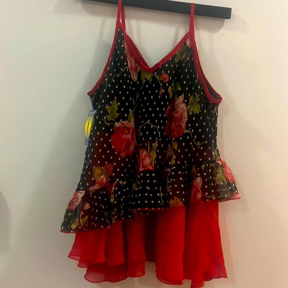 Sleeveless shirt and skirt set for teen girls size S